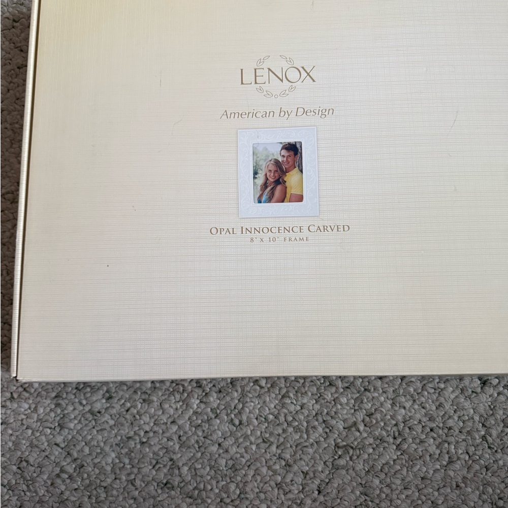 Lenox Cream Opal Innocence Carved Frame